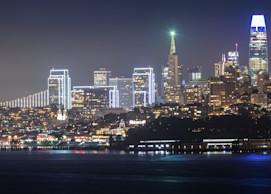 San Francisco   City And Bay Bridge With Beacon Photography Art | Images By Brandon
