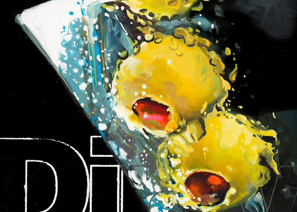 Dirty Martini With 2 Olives Art | Jeff Schaller