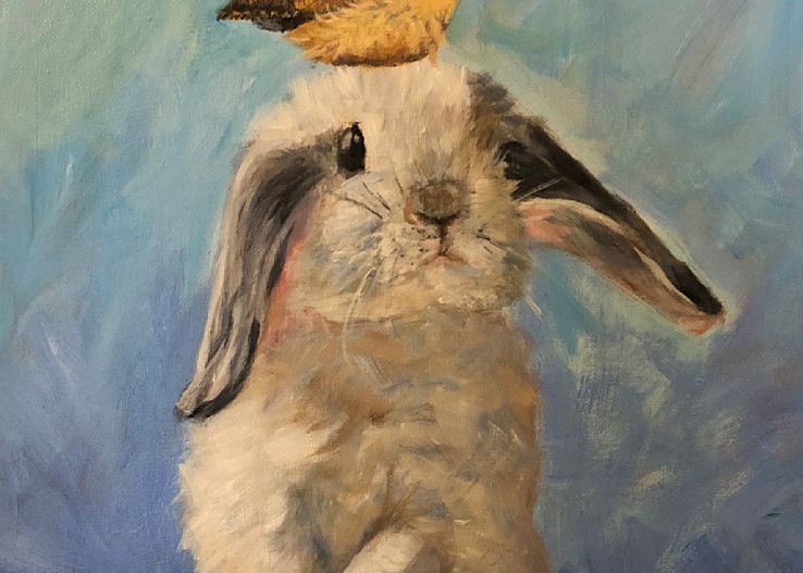 Bunny And Wren Print Art | Teresa Gooldy Art
