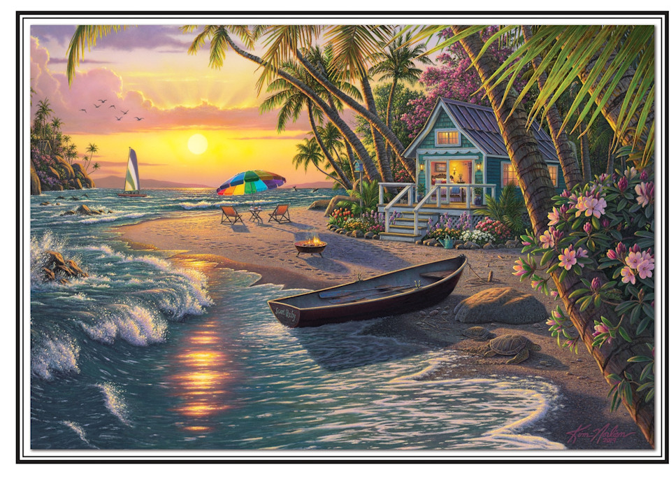 Sunset Beach Greeting Card Art | Norlien Fine Art, Inc.