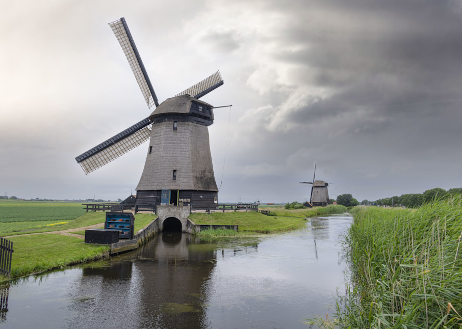 Windmills on the Canal, Holland | Landscape Photography | Tim Truby