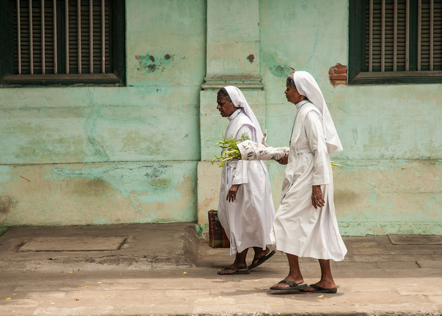 Nuns in Pondicherry, Tamil Nadu, India