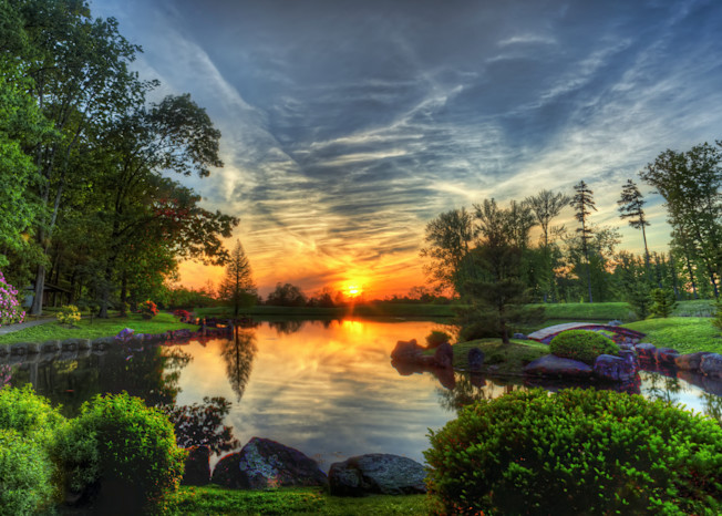 Japanese Garden At Sunset Photography Art | Lift Your Eyes Photography