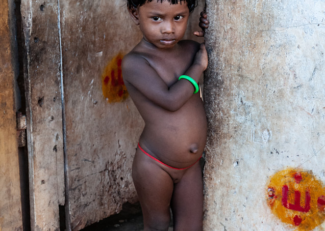 Girl in village near Auroville, Tamil Nadu, India