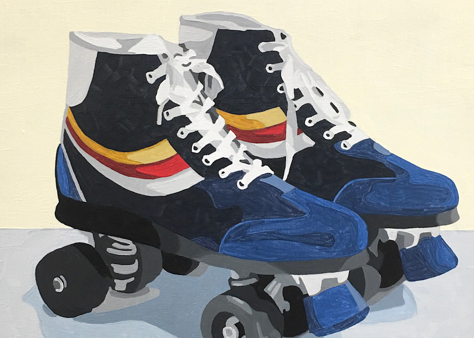 Blue Roller Skates Art | Tara Barr Art