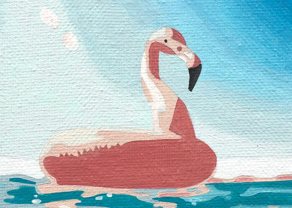 Flamingo Floating Art | Tara Barr Art