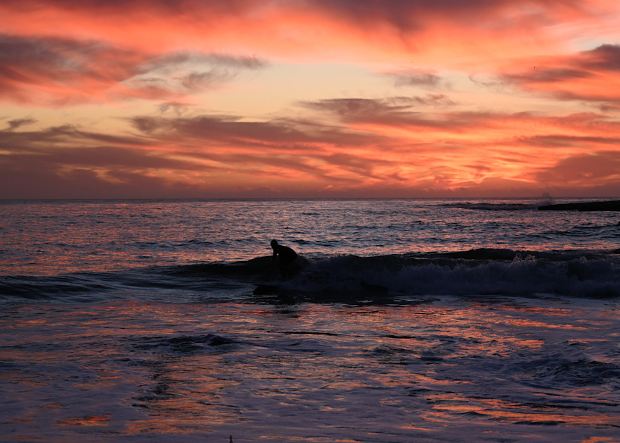 Surfer At Sunset Photography Art | Michael J. Reinhart Photography