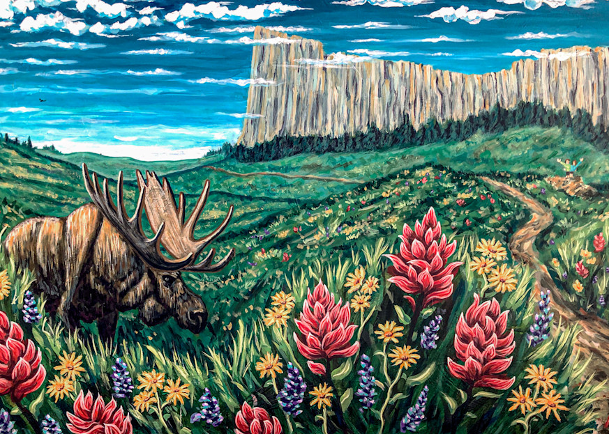 Montana Moose Art | maxflowart
