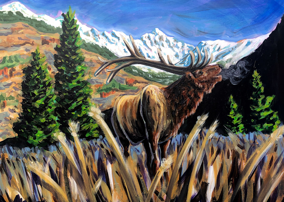 Elk In Vail Valley Art | maxflowart