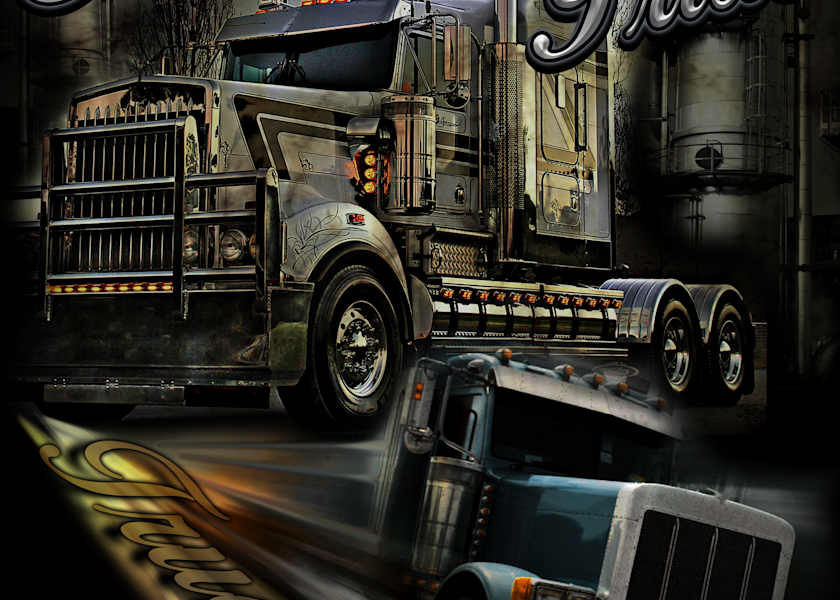 American Pride Trucker Art | T HOGUE DESIGNS, LLC
