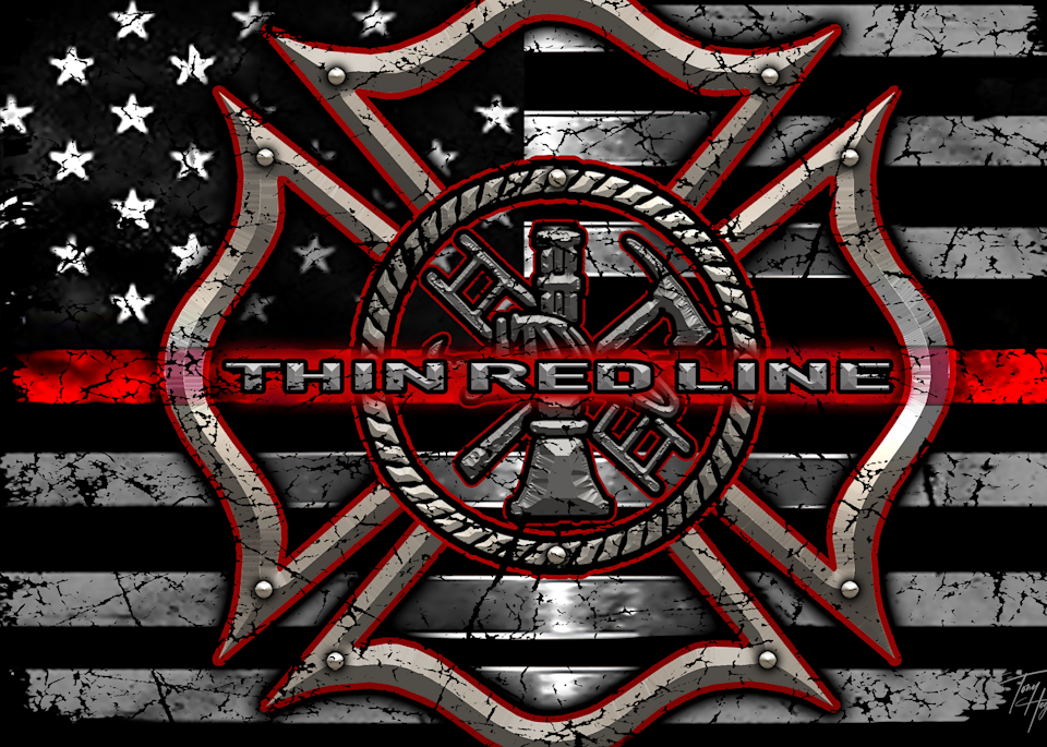 Thin Red Line Ff Flag Art | T HOGUE DESIGNS, LLC