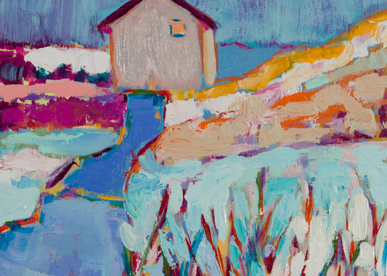 January Sun And The Old Stone Barn 1 Ice Age Trail   Indian Lake Segment Art | Molly Krolczyk Paintings