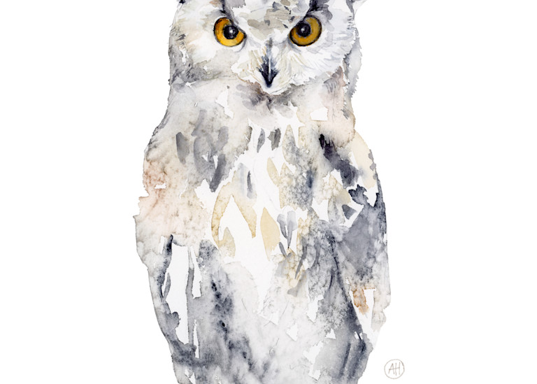 Andrea Henning's art - watercolor owl