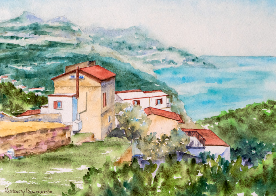 Colli Di Fontanelle Sant'agnello Art | Kimberly Cammerata - Watercolors of the Sun: Paintings of Italy