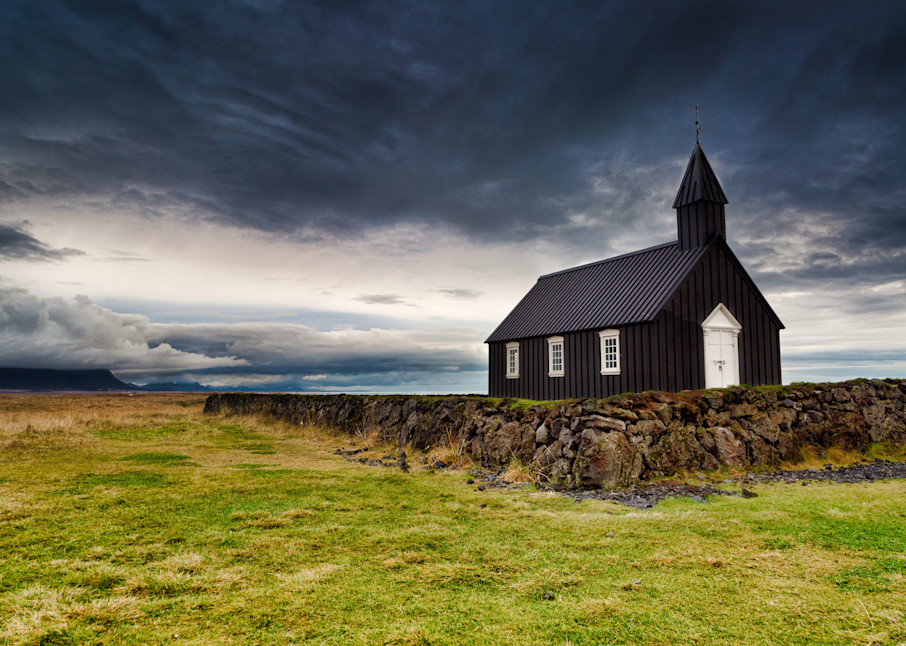 Budir Black Church in Iceland