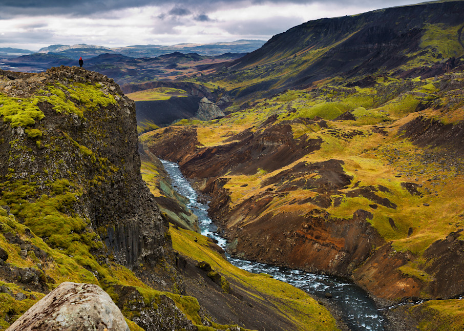 Overlooking the Fossa River in Iceland
