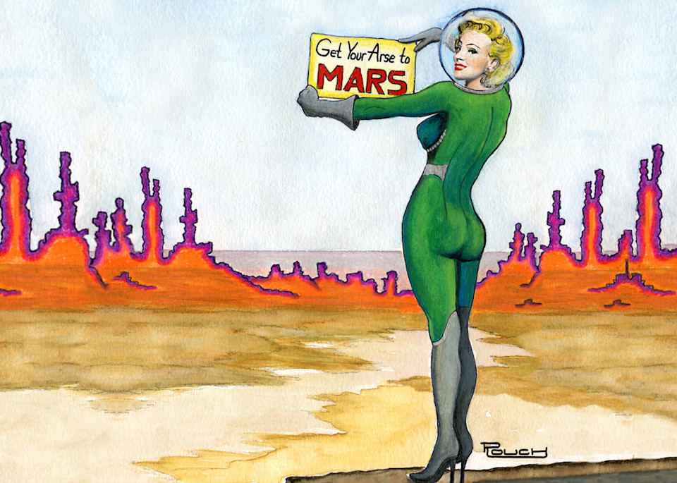 Get Your Arse To Mars   Tote Art | Artwork by Rouch