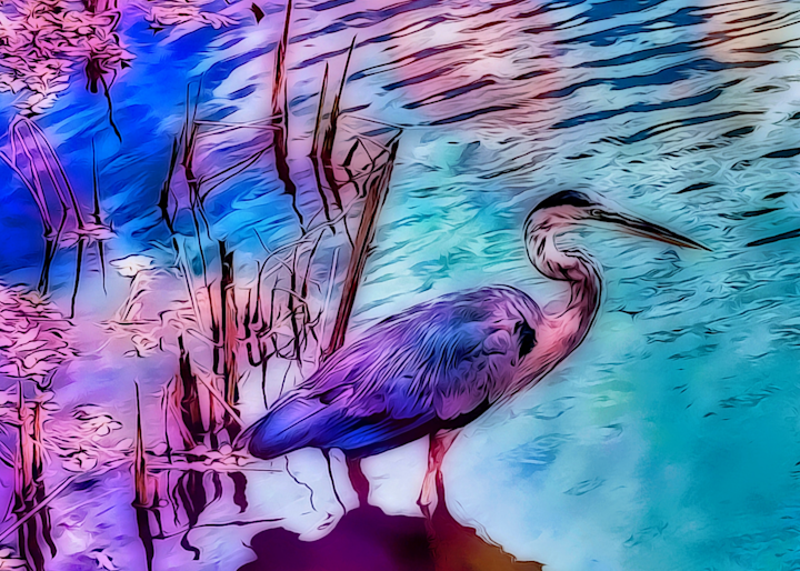 Blue Heron  Art | DBA This Magical Life