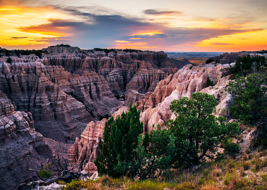 Sunset Over Badlands Valley — South Dakota fine-art photography prints