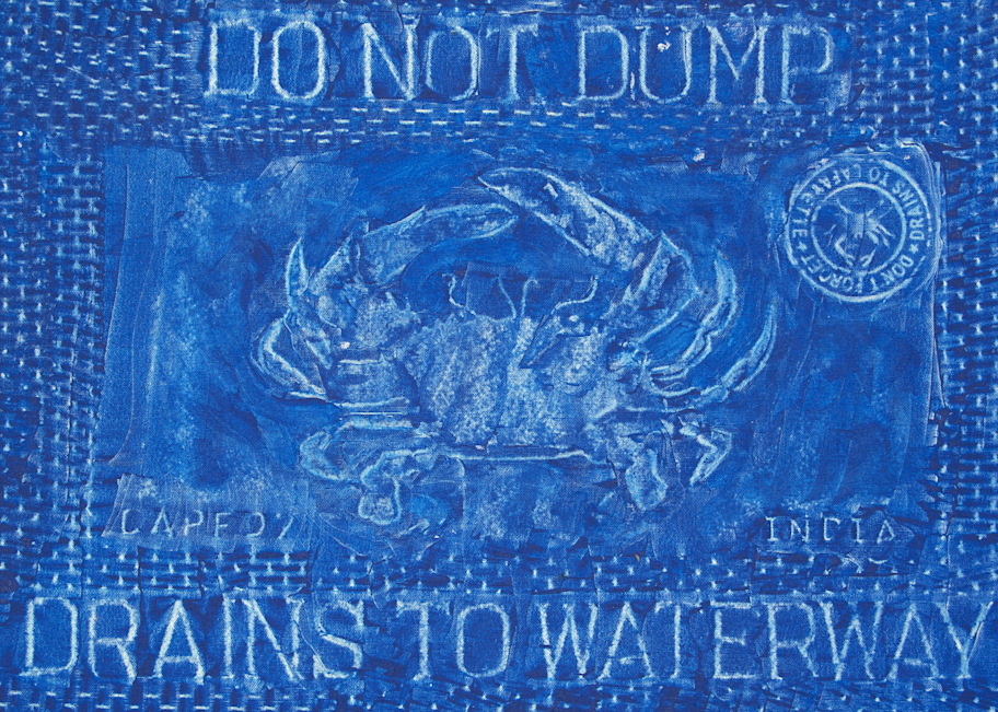 Chesapeake Bay Drain Cover With Crab Art | LoPresti Art Gallery