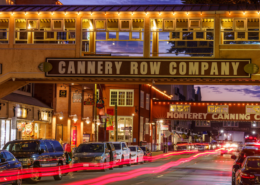Cannery Row Night Scene - Monterey, California