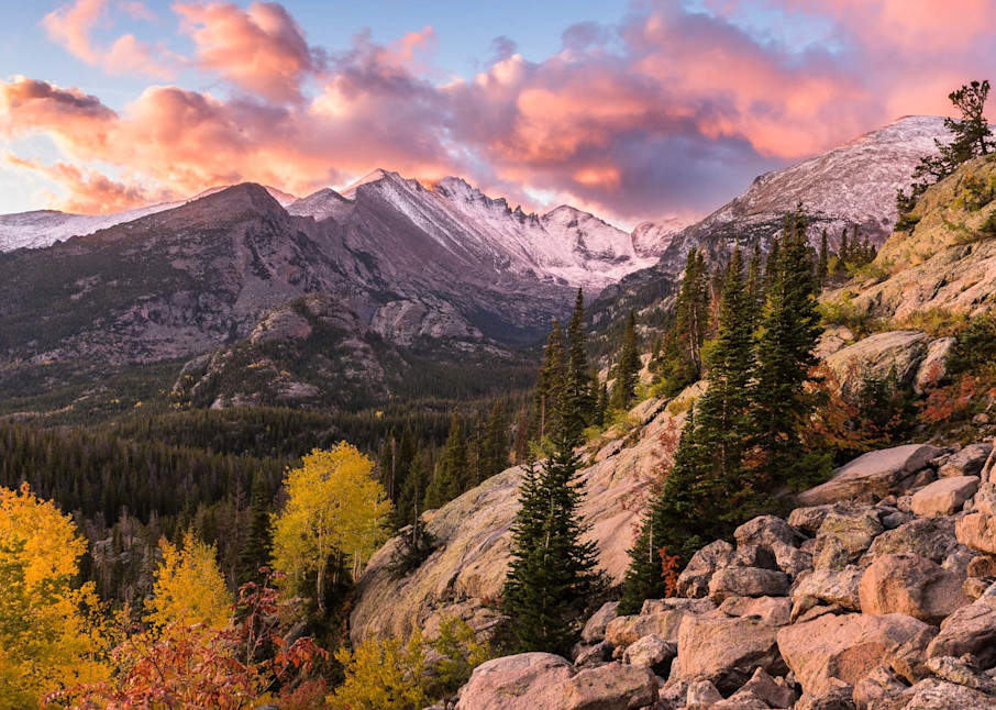 Rocky Mountain art photo of subalpine sunrise by James Frank 