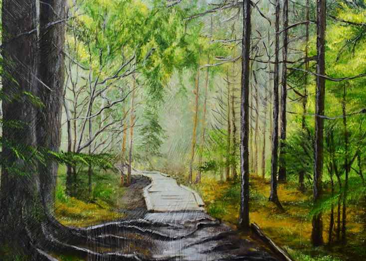 Hiking Road After Rayn Art | Mariya Tumanova ART