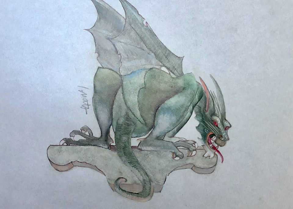 Dragon Gargoyle Tote Bag Art | Lynn Matsuoka Studio