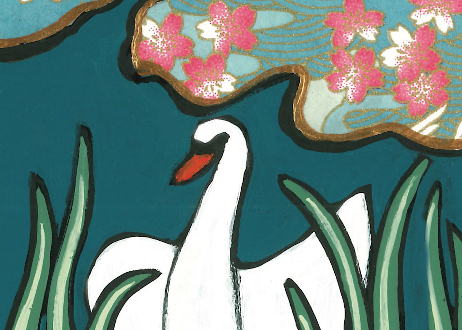 Swimming Swan 1 Art | Kristin Replogle Art, LLC