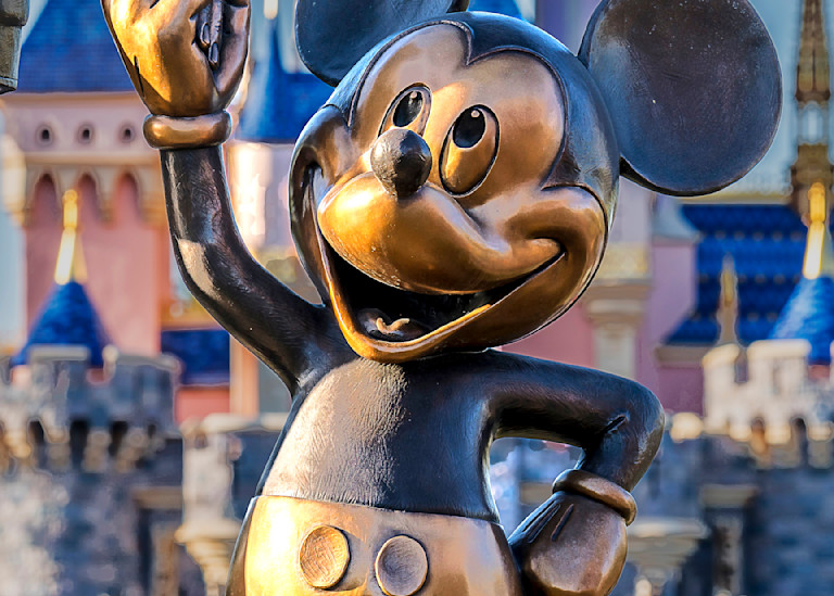 Mickey Mouse and Sleeping Beauty Castle - Disneyland Wall Art 