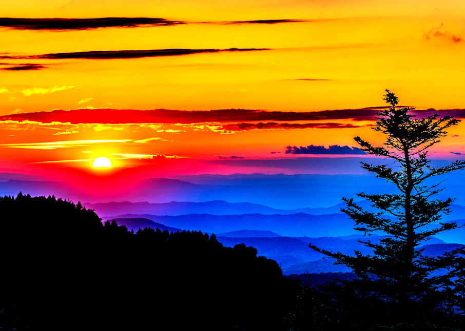 Roan Mountain Sunset Silhouette