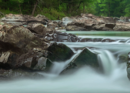 Cossatot Falls 4 Panorama Photography Art | Images of the Ozarks, Photography by Steve Snyder
