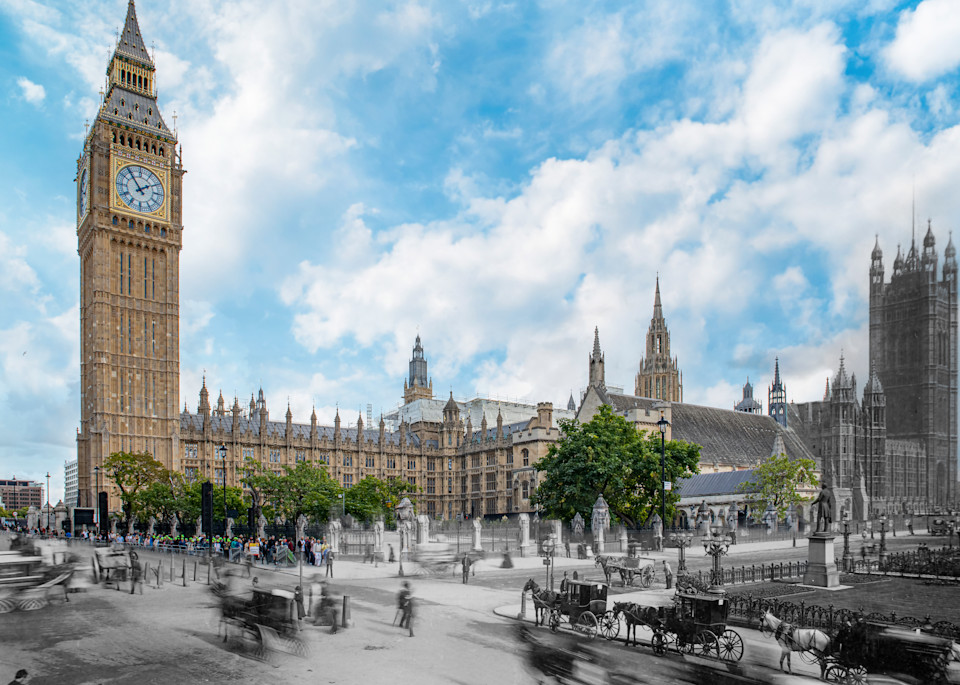 Houses Of Parliament And Westminster Hall 1890 Art | Mark Hersch Photography