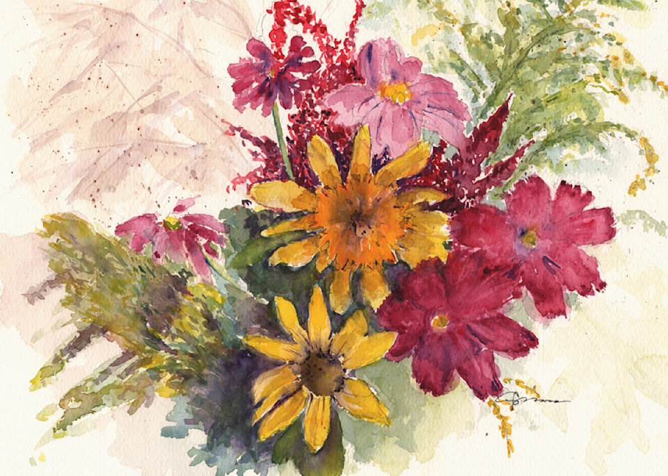 Harvest Bouquet Print | Claudia Hafner Watercolor