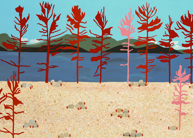 Red Trees Art | Joni Rose Fine Art
