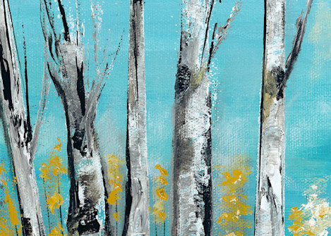 Birch Trees In Winter Art | Beautiful Purpose Art