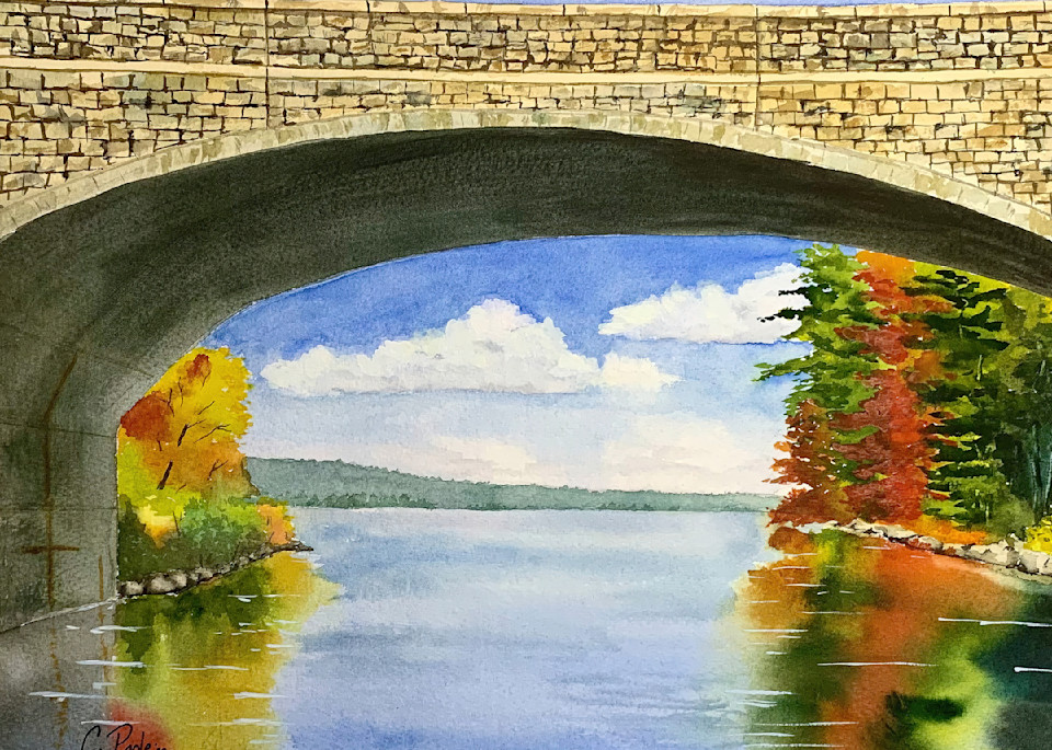 Autumn At Weirs Bridge  Art | Cate Poole Water Colors