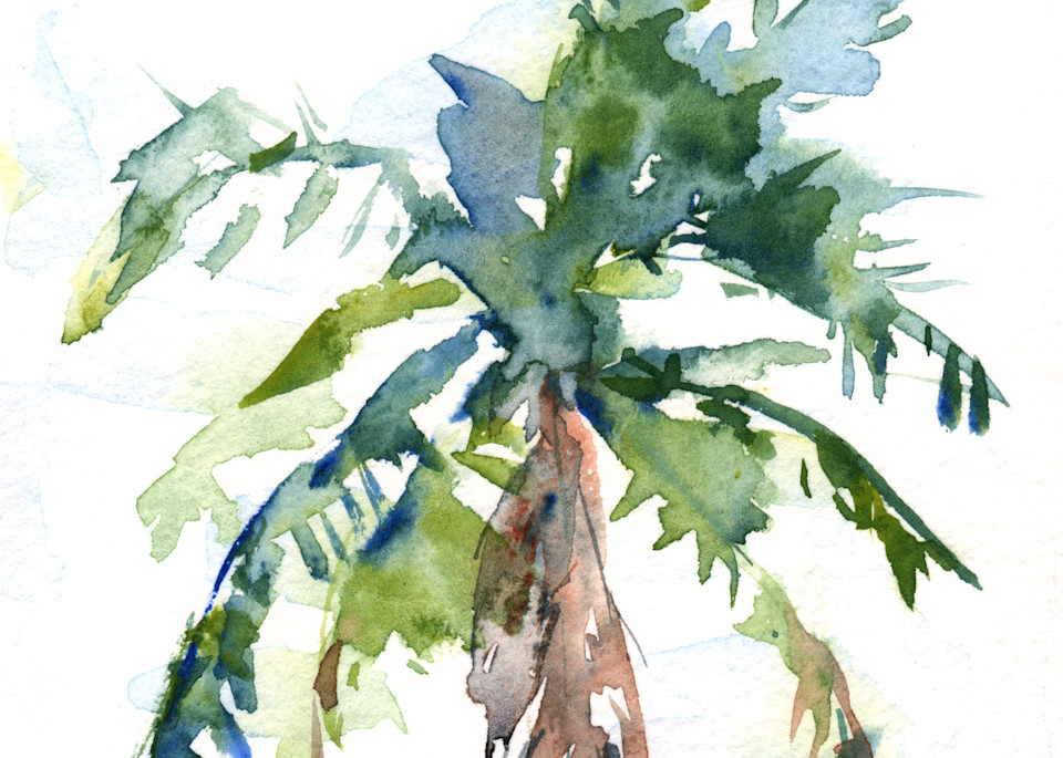 Palm Tree 1 Printed Tote Bag | Claudia Hafner Watercolor