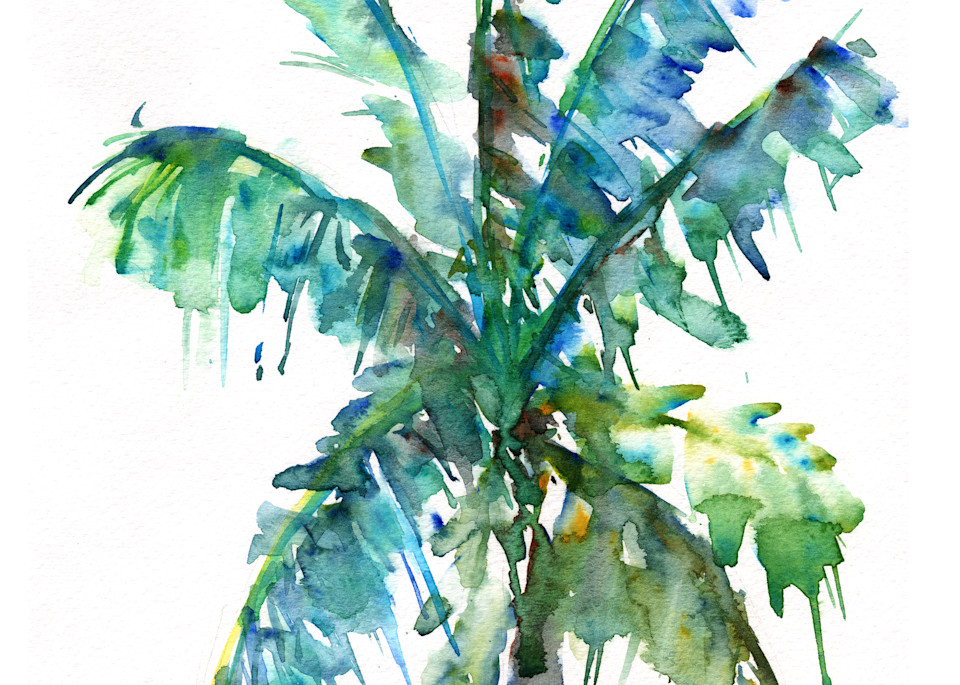 Palm Tree 2 Printed Tote Bag | Claudia Hafner Watercolor