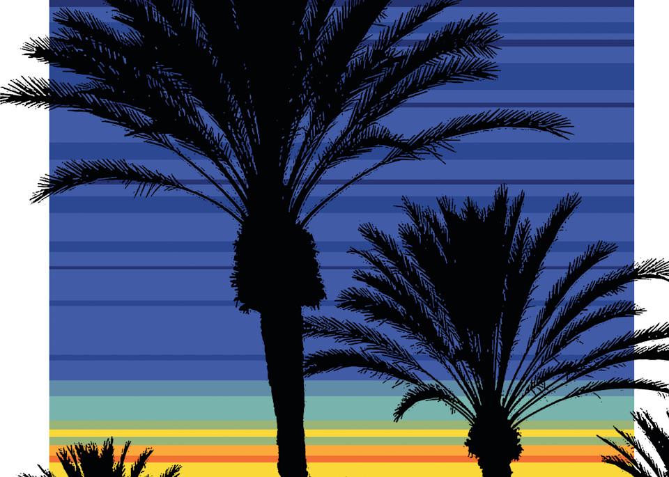 Dawn Palm Trees Art | Jon Savage Contemporary Art