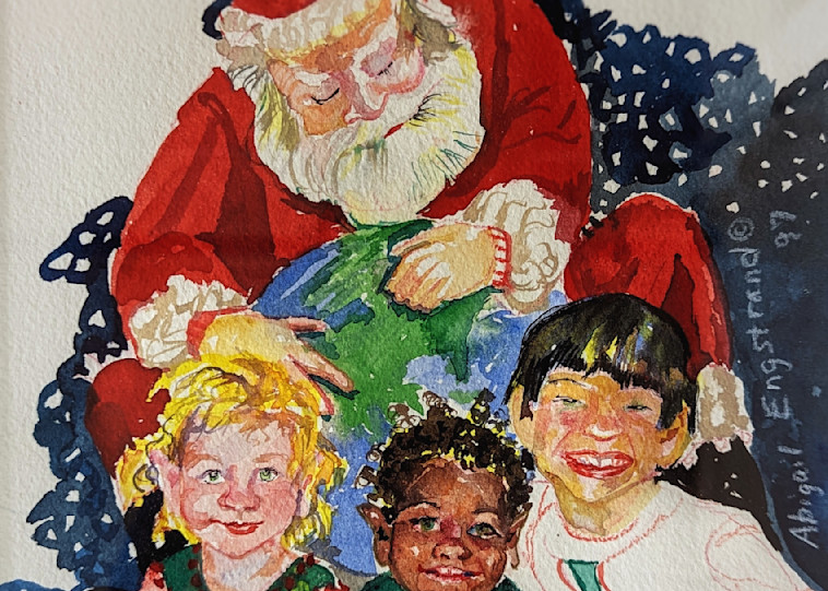 Santa And Elves Art | Abigail Engstrand Art