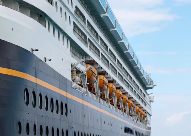 Disney cruise ship in port in Mexico