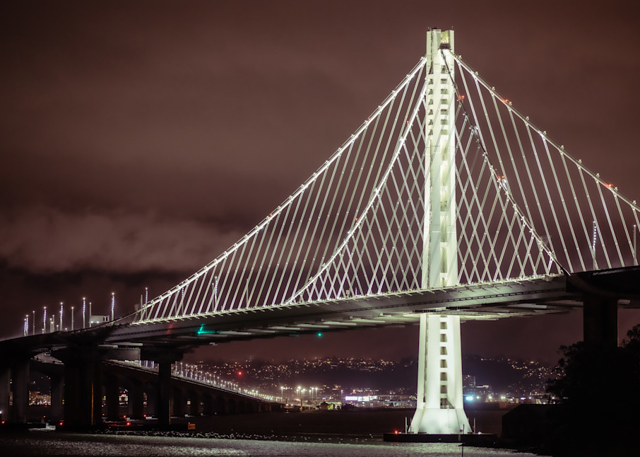 Oakland Bay Bridge San Francisco Night View No.5 Art | FOTO BAZAAR