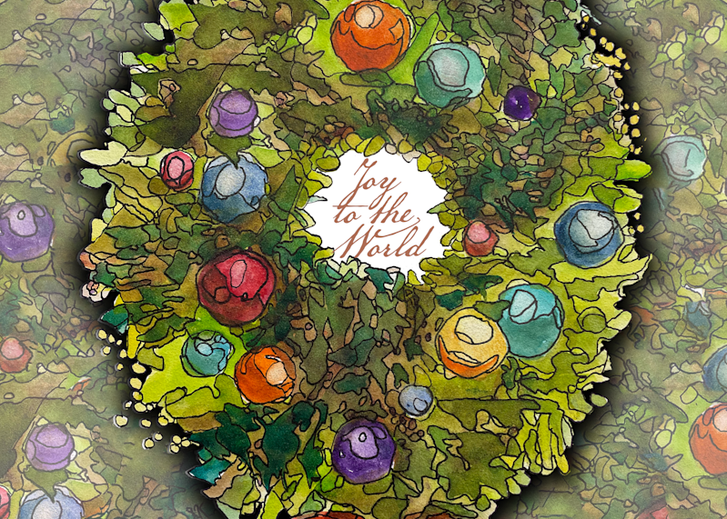 Holiday Wreath Art | Judy Tresnowski Art & Design