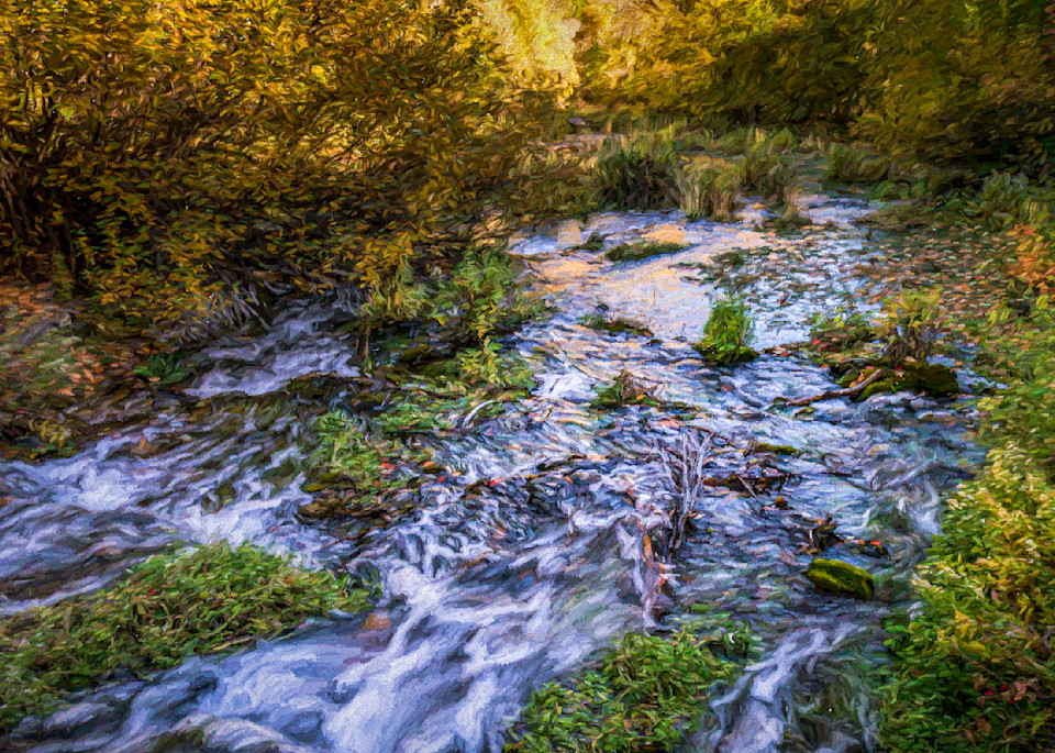 Creek of Varied Hues Photopainting