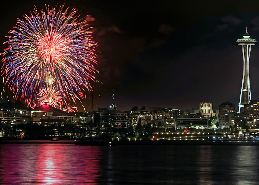 Fireworks On The 4th Seattle Washington Photography Art | johnnelson