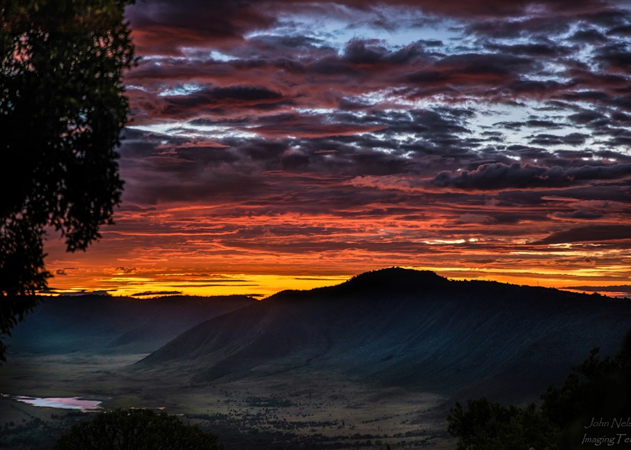 Sunrise Over Ngorongoro Crater Tanzania Photography Art | johnnelson