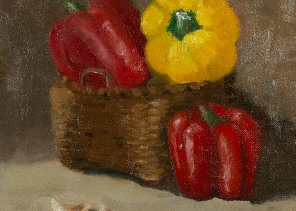 Basket Of Peppers Art | Bonnie Haig Fine Art