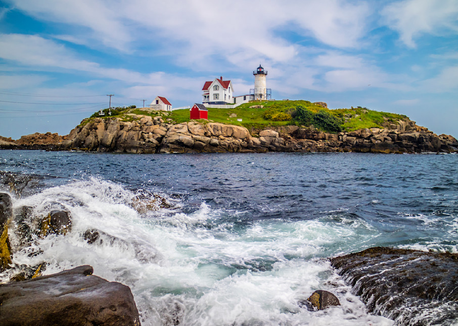 Nubble Lighthouse Maine Modern Coastal Photography Art | Images By Cheri