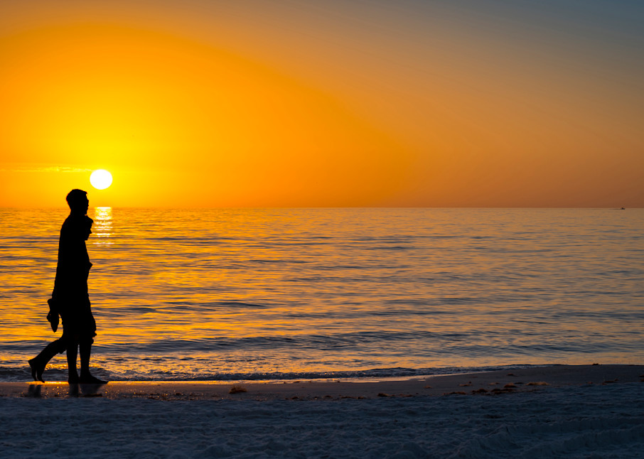 Breathtaking Sunset Silhouette Over Ocean In Anna Maria Island Photography Art | Images By Cheri
